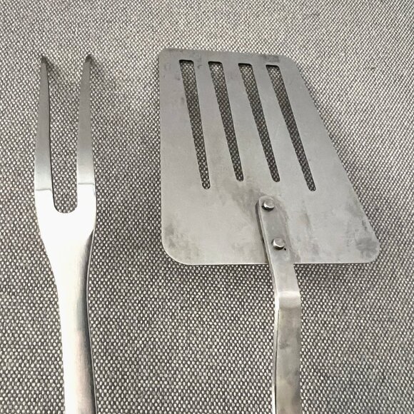 CUTCO BBQ Grill Tools Set 20" Long Spatula Fork 1706 1707 Classic Brown Swirl - Picture 5 of 5